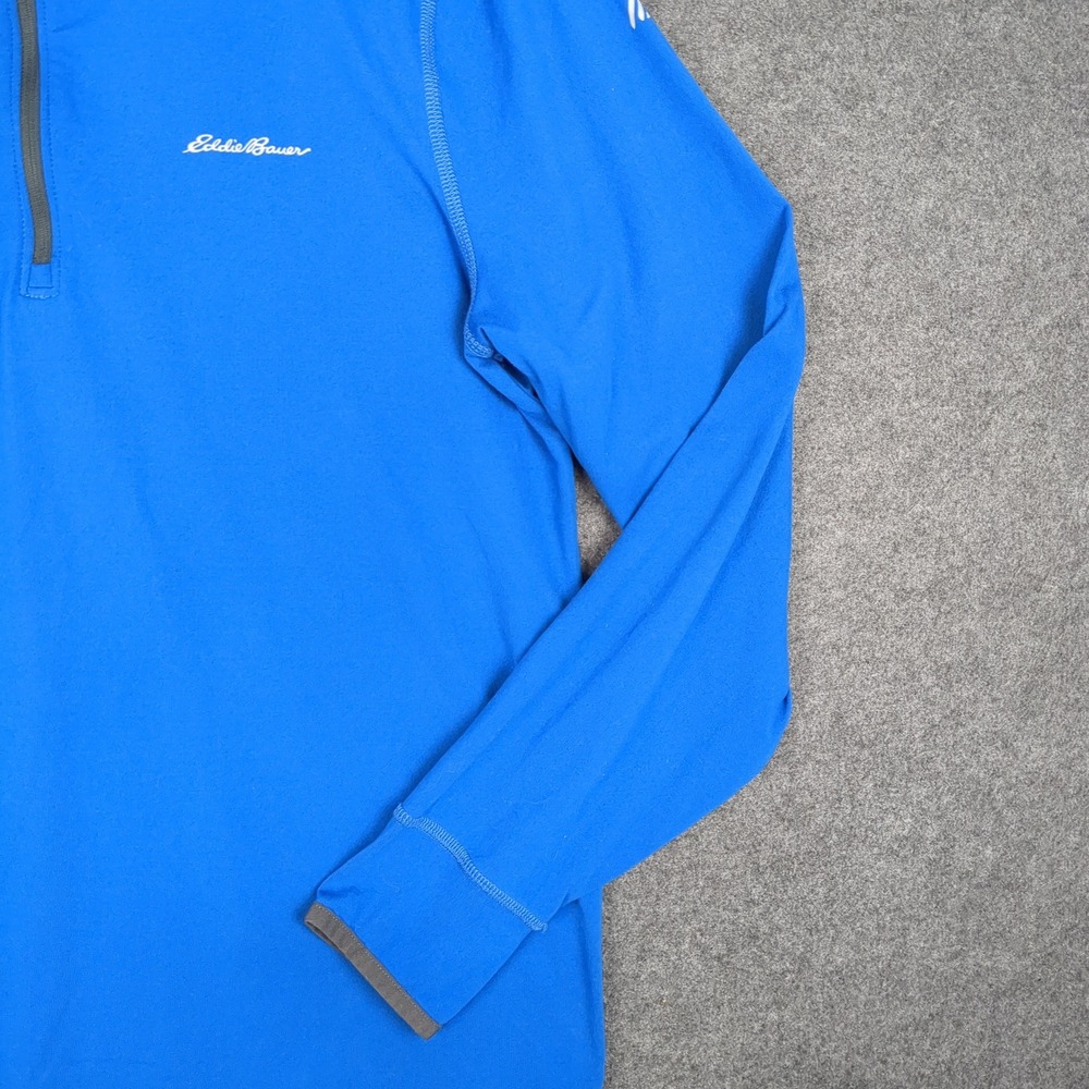 Eddie Bauer Mens Blue Active Fit‎ FreeHeat 1/4 Zip Pullover Sweatshirt Size M - Picture 4 of 12